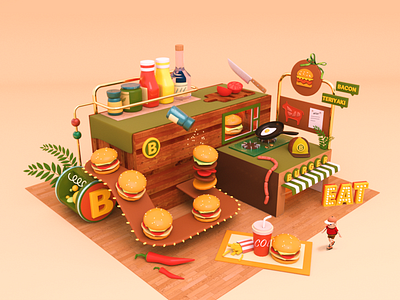 Burger Factory cinema4d