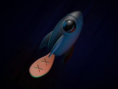 Loop animation for Castornaute Agency. 3d 3danimation animation beaver brand branding cartoon castor cinema4d design logo motion design rocket space spaceship