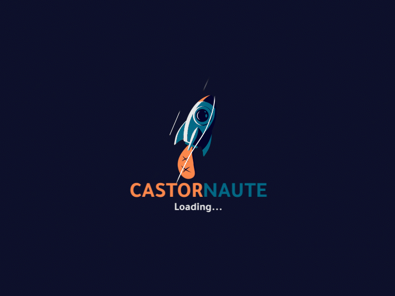 Loading Castornaute - French Digital Agency animation beaver brand branding cartoon castor castornaute design flat illustration logo motion design rocket space spaceship ui ux vector web website