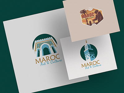 Maroc Art & Culture Logo art branding culture identity logo logo mark maroc marocco monuments travel vector