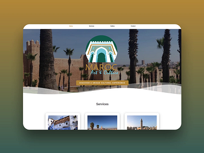 Maroc Art & Culture Website art branding culture design identity maroc monuments travel ui uidesign uiux ux uxdesign web web design website
