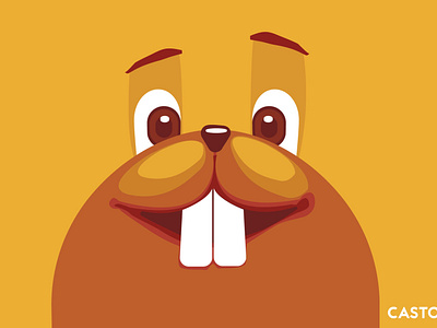 Smile day Beaver beaver cartoon castor castornaute design flat funny illustration smileday vector