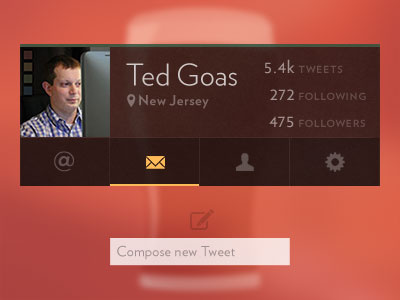 Twitter UI app avatar freebie interface rebound twitter ui verlag