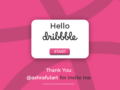 Hello Dribble branding design firstshot hello dribble illustration invite giveaway