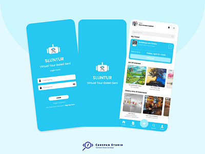 Sluntur (Virtual Tour Galeri Seni) By Reza Arindra F android apps app branding design flat ios apps minimal mobile apps rezaarindra ui ux