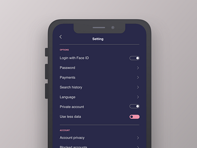 Daily UI 007 Setting