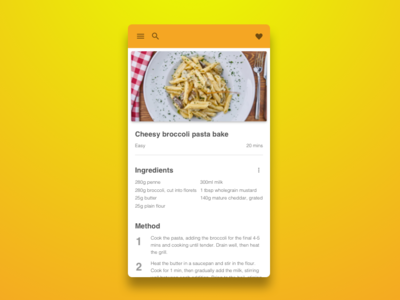 Daily UI 040 Recipe