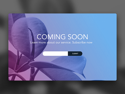 Daily UI 048 Coming Soon