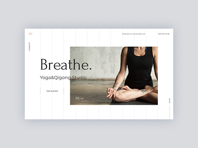 Breathe. Yoga&Qigong Studio minimal minimalism ui design webdesig website