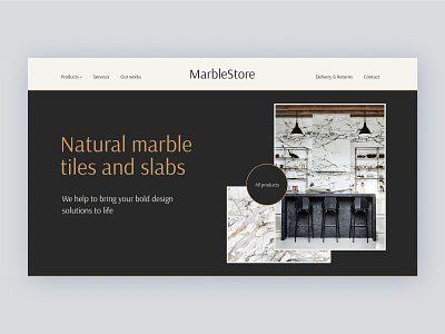 Marble Store clean e commerce minimal ui web website