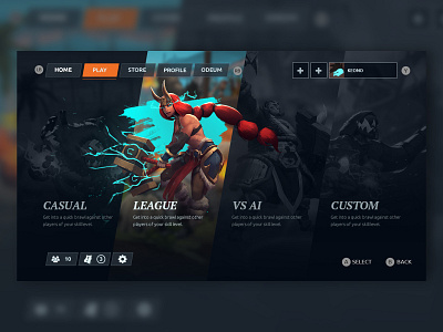 Battlerite UI art concept concept game art game development games ui