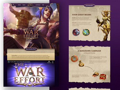 The War Effort website for Heroes of Newerth game design game development games splashpage ui website