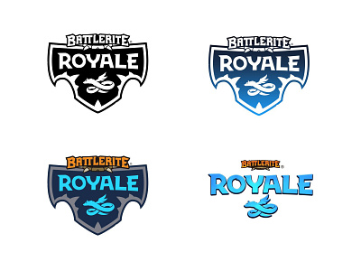 Battlerite Royale logo variations dragon game art game design games logo logo design variation