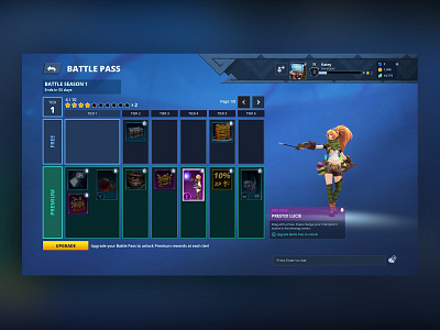 Battlerite  Battle Pass UI