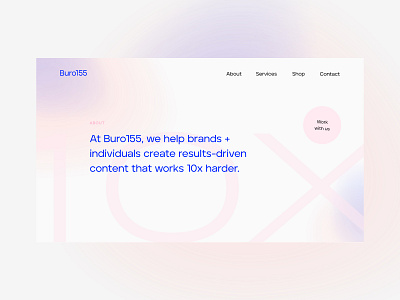 Buro155 Rebrand & Web Design content marketing footer design homepage rebrand website design