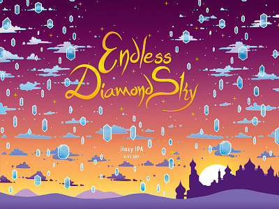 Endless Diamond Sky Beer Label