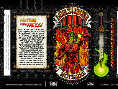 Devil's Nectar hot sauce label