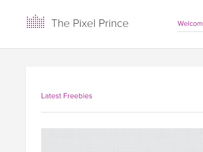 The Pixel Prince branding clean design freebies logo minimal navigation psd purple resources simple ui ux website white