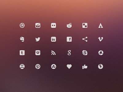Social Glyphs - Mini Icons clean design download facebook free freebies glyphs icons micro icons mini mini icons minimal pinterest social glyphs social media glyphs twitter ui ux web website
