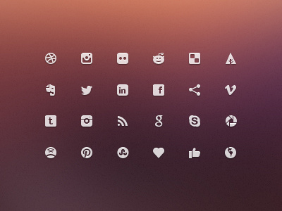 Social Glyphs - Mini Icons