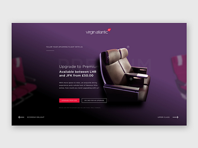 Exploration | Virgin Atlantic upgrade aviation ui ui design visual visual design web website