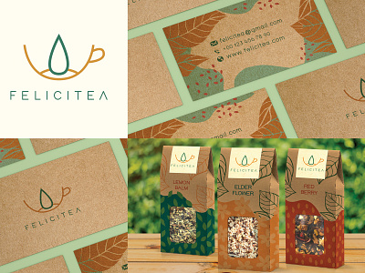 Felicitea logo brand brand design branding business card business card design design graphic design logo packaging packaging design tea