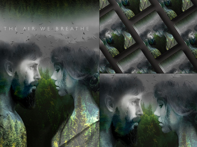 the air we breathe book cover closeup cover design forest graphic design photomanipulation pine tree poster
