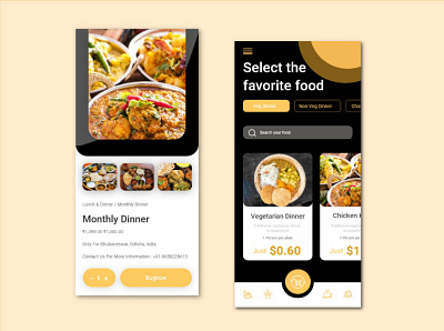 online food ordering app app design design sketch xd