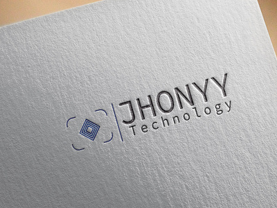 Jhonyy technology company creative design design icon minimalist logo vector