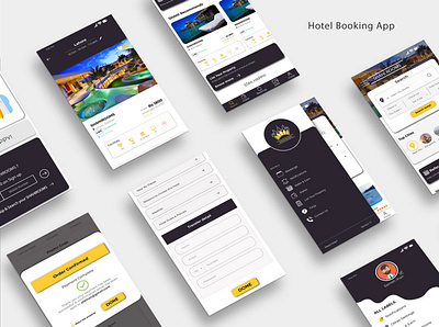 Hotel booking app app design app ui application creative design design mockup psd ui ux ui design