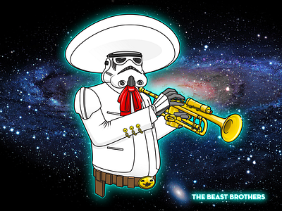 Storm Trompeta "Mariachi Imperial" illustrator mariachi mexico starwars stormtrooper trumpet vector