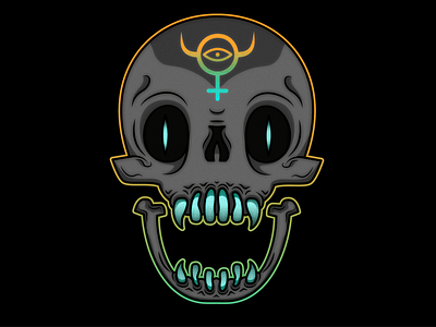 Creepy Calavera 666 calavera dark illustrator skull vector