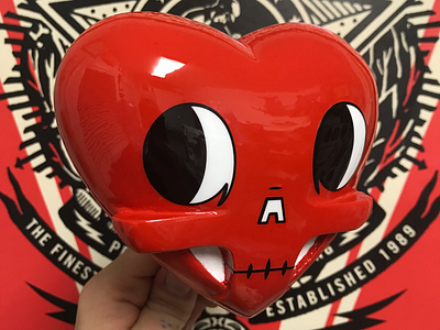Corazón Calaverita! art heart sculpture skull toy