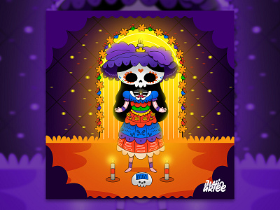 DÍA DE MUERTOS artwork character characterdesign design digitalart digitalpainting díademuertos ill illustration mexico vector