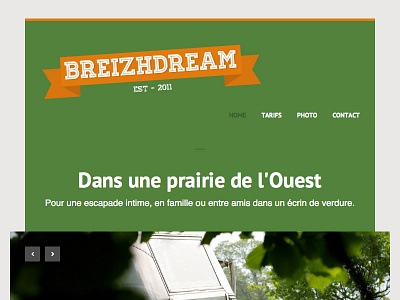 Breizhdream.fr Version Final airstream design homepage logo site typo ui web website