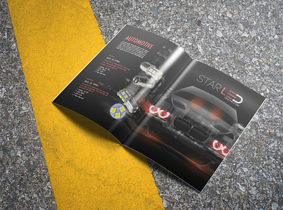 Automotive_LED catalog design graphic design graphicdesign led