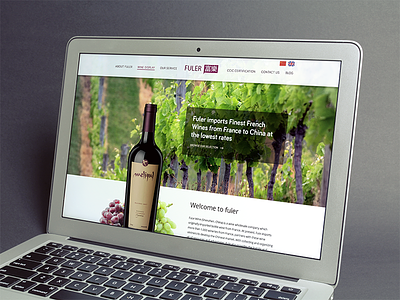Website for Fuler Wine Whoesaler bootstrap clean design ui website wine woof web studio wordpress