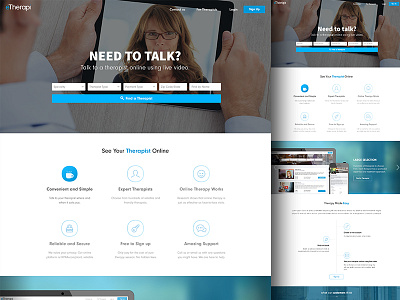 Landing page for eTherapi