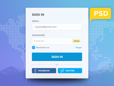 Free PSD Login Form