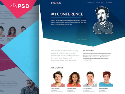 Free Website PSD blue free landing page free psd free website freebie pink