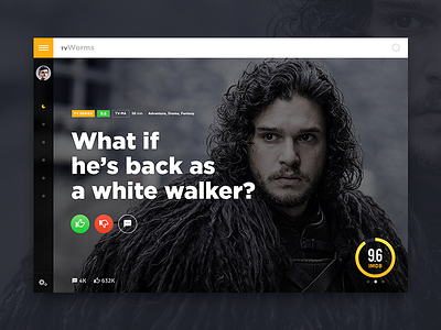 TV show poll concept game of thrones handsome movie rating series drama fantasy responsive