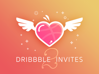 2x Dribbble Hearts