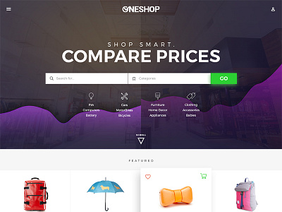 Redesign WIP for an eCommerce site clean commerce compare dark ecommerce flat graph material purple shadow shopping ui