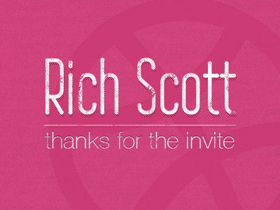 Thanks Rich Scott design pink red richscott texture typography