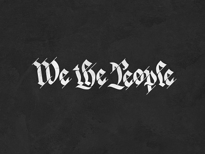 We the People america black and white blackletter constitution constitutionalists shadow cuts shadows sharp united states of america vintage we the people