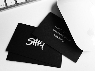 White Ink Business Cards