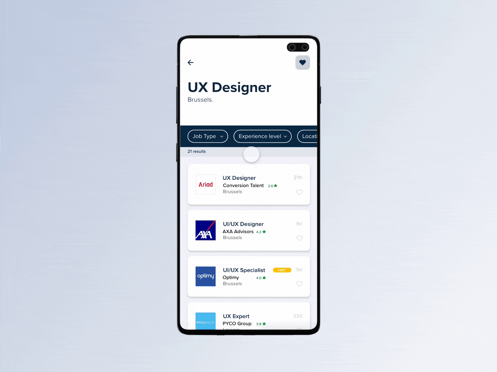 Mobile Filter - Vacancy Application, UI/UX Redesign app concept concept design filter mobile app design ui ui design uitrends user interface ux uxdesign vacancy