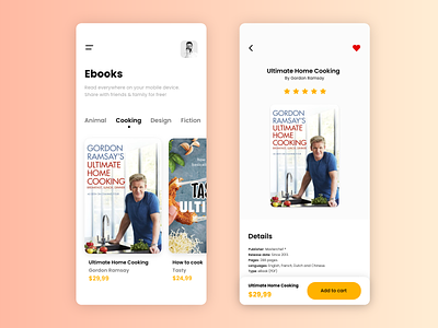 Buy & Share Book Concept - Mobile Application app bookstore clean concept concept design detail page dribbble mobile app ui ui design uidesign ux uxdesign