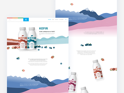 Kefir Product Page art branding design flat illustration illustrator minimal vector web website