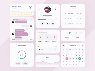 UI Elements app design flat identity illustration minimal ui ux web website